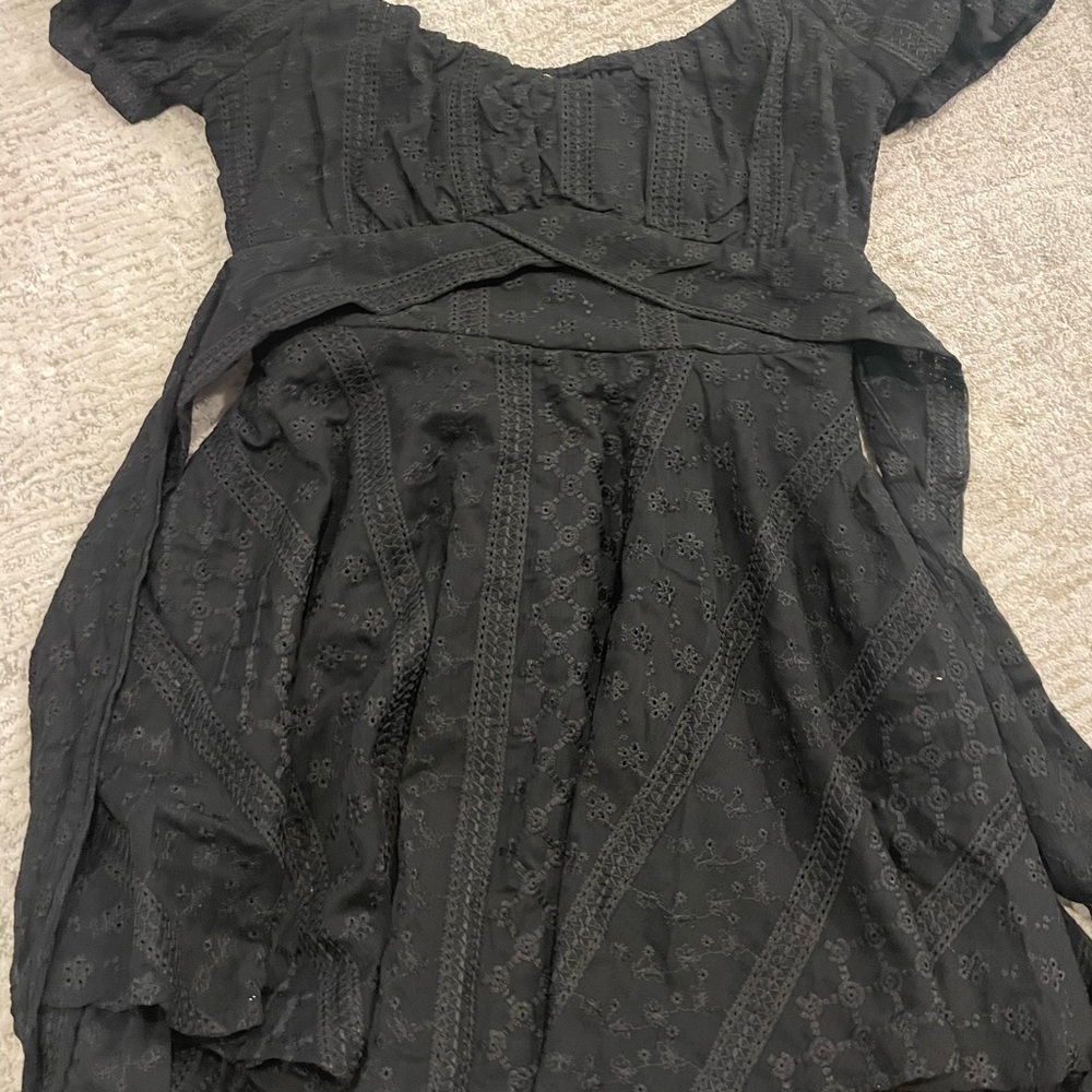 Black Embroidered Dress